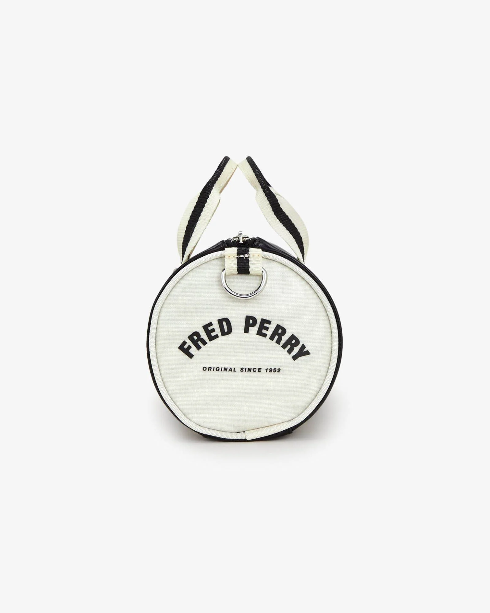 Fred Perry Classic Mini Barrel Bag - Black/Ecru D57 - Image 5