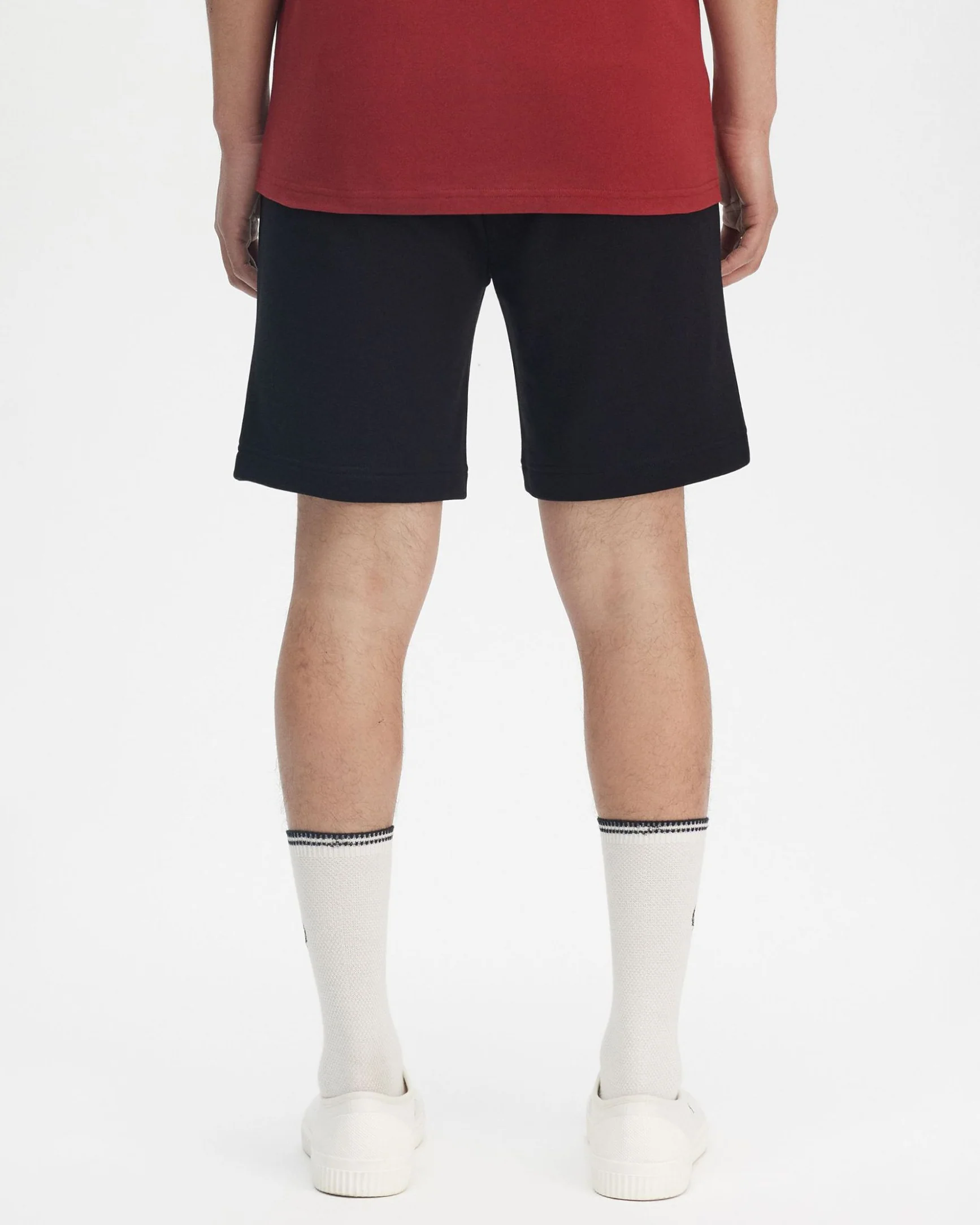 Fred Perry Mens Classic Sweat Short - Black 102 - Image 2