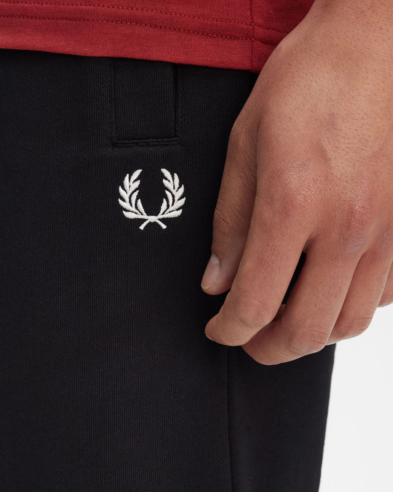 Fred Perry Mens Classic Sweat Short - Black 102 - Image 4