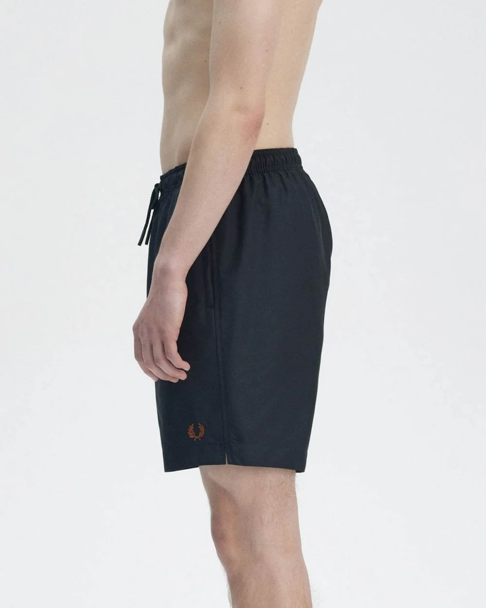 Fred Perry Mens Classic Swim Shorts - Navy/Cinnamon Y31 - Image 2