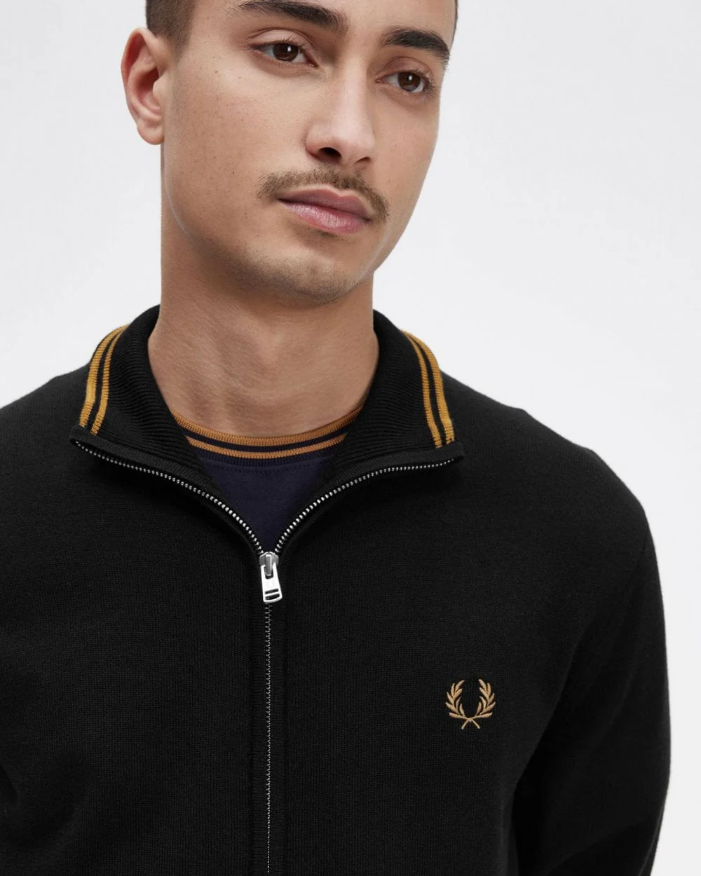 Fred Perry Mens Classic Zip Through Cardigan - Image 4
