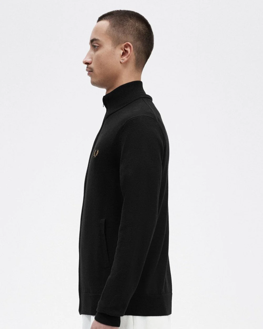 Fred Perry Mens Classic Zip Through Cardigan - Image 5