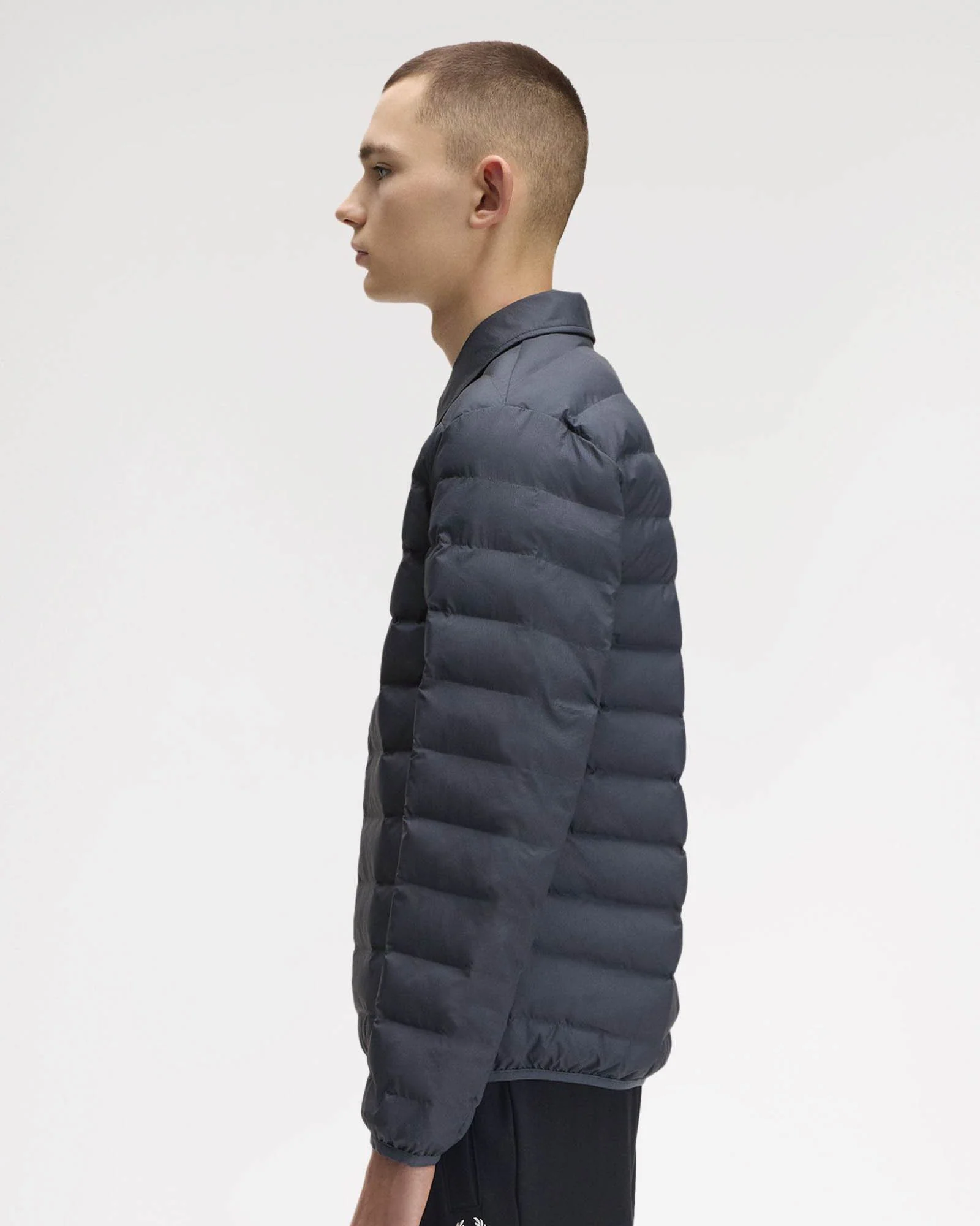 Fred Perry Mens Collared Insulated Jacket - Dark Airforce 738 - Image 5