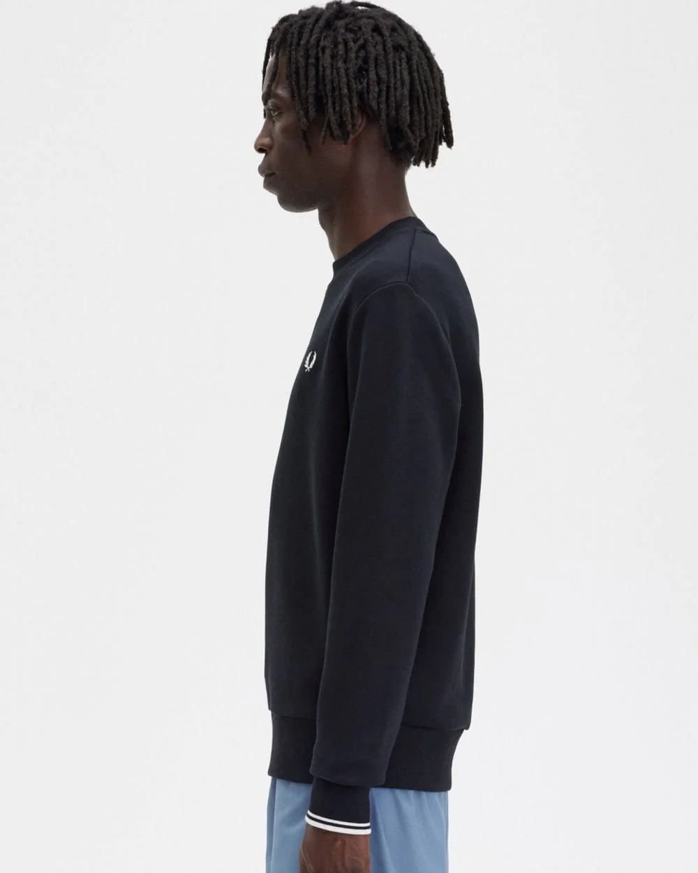 Fred Perry Mens Crew Neck Sweatshirt NOS - Black 184 - Image 3