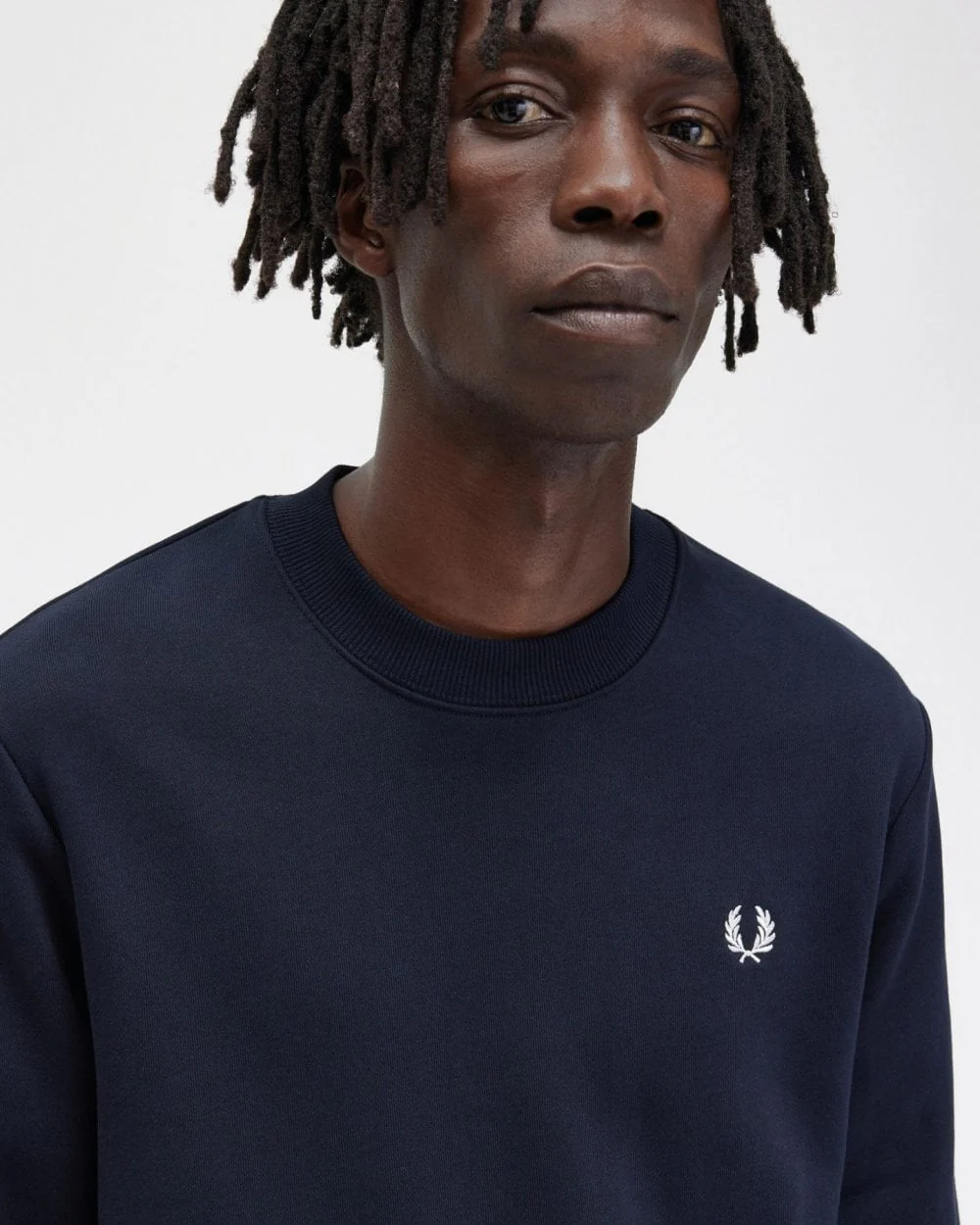 Fred Perry Mens Crew Neck Sweatshirt NOS - Navy 248 - Image 2