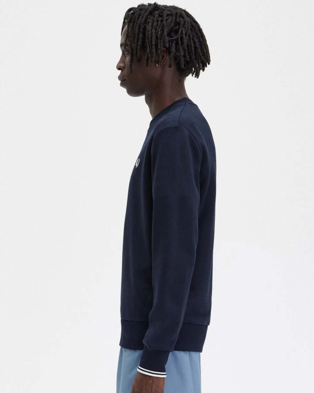 Fred Perry Mens Crew Neck Sweatshirt NOS - Navy 248 - Image 3