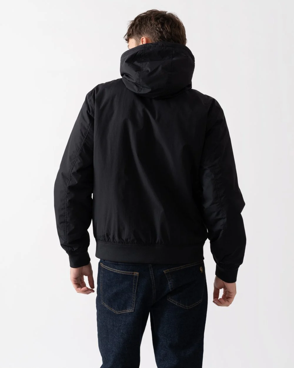 Fred Perry Mens Hooded Brentham Jacket - Black 198 - Image 3