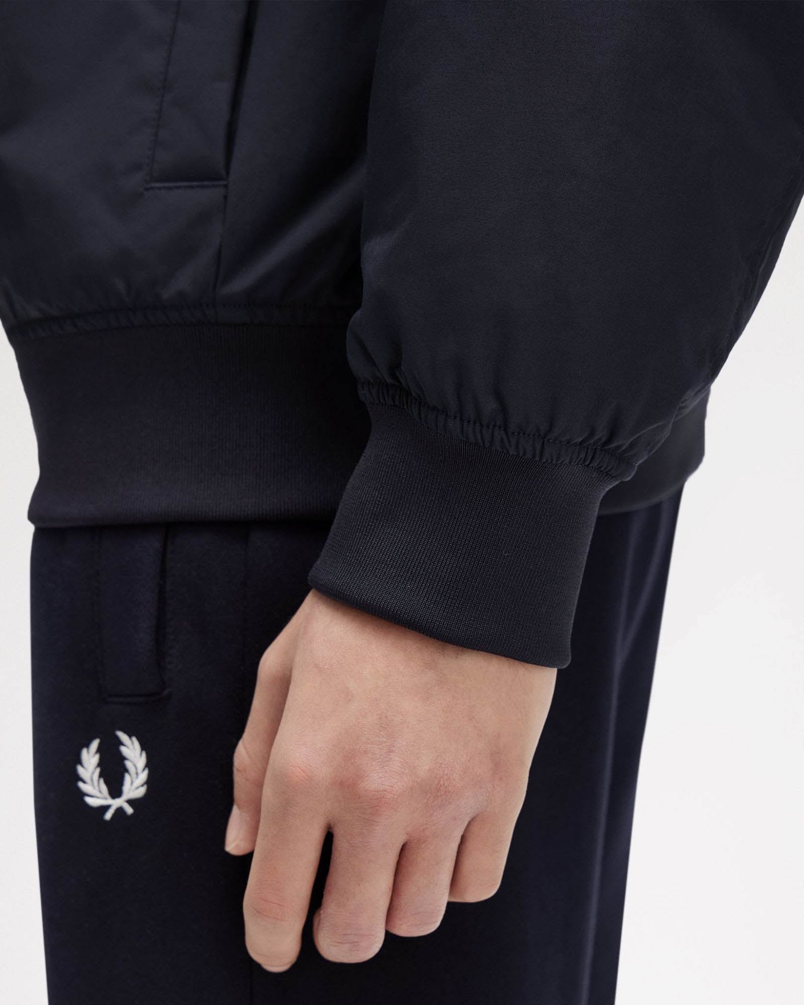 Fred Perry Mens Hooded Brentham Jacket - Navy 248 - Image 2