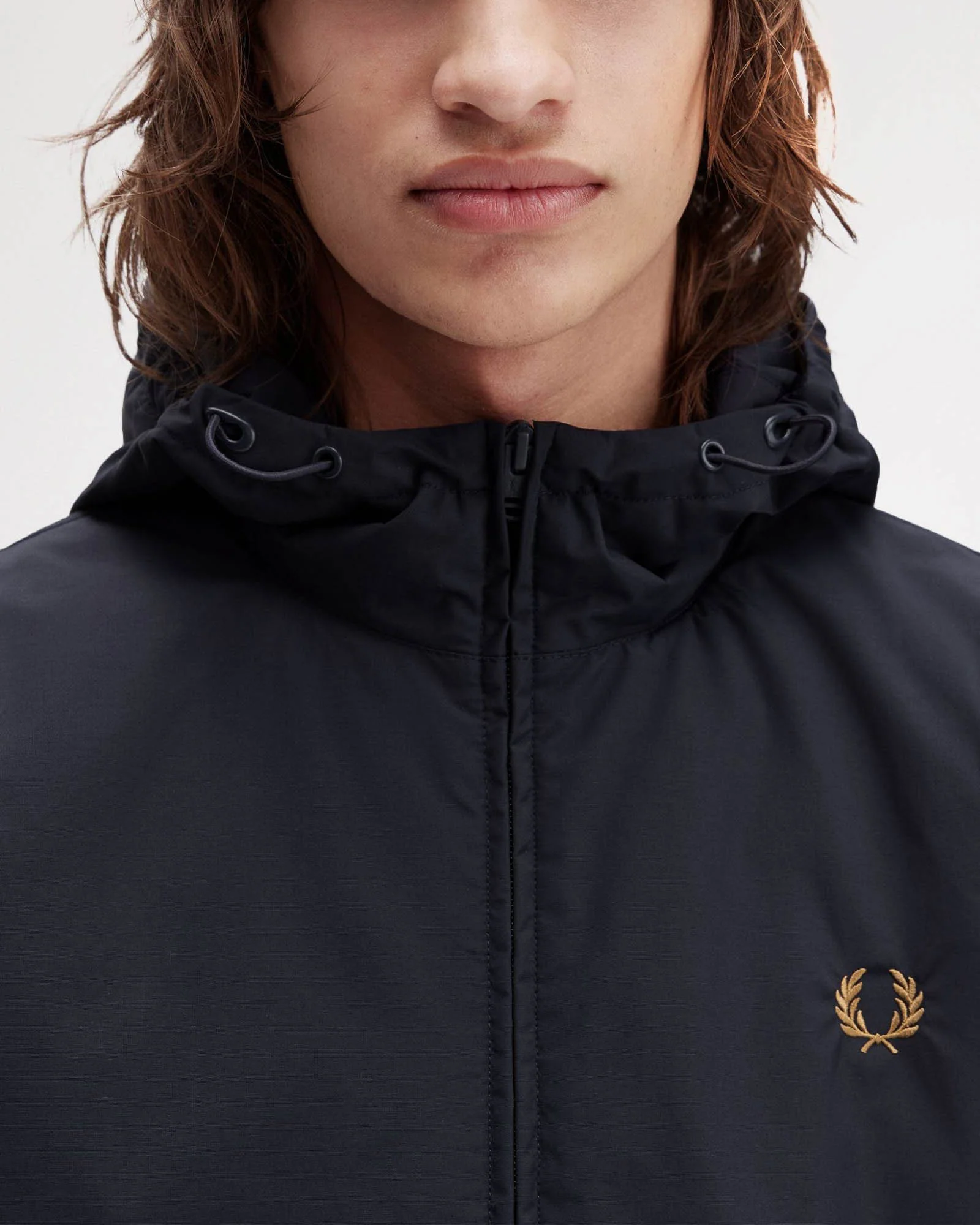 Fred Perry Mens Hooded Brentham Jacket - Navy 248 - Image 4
