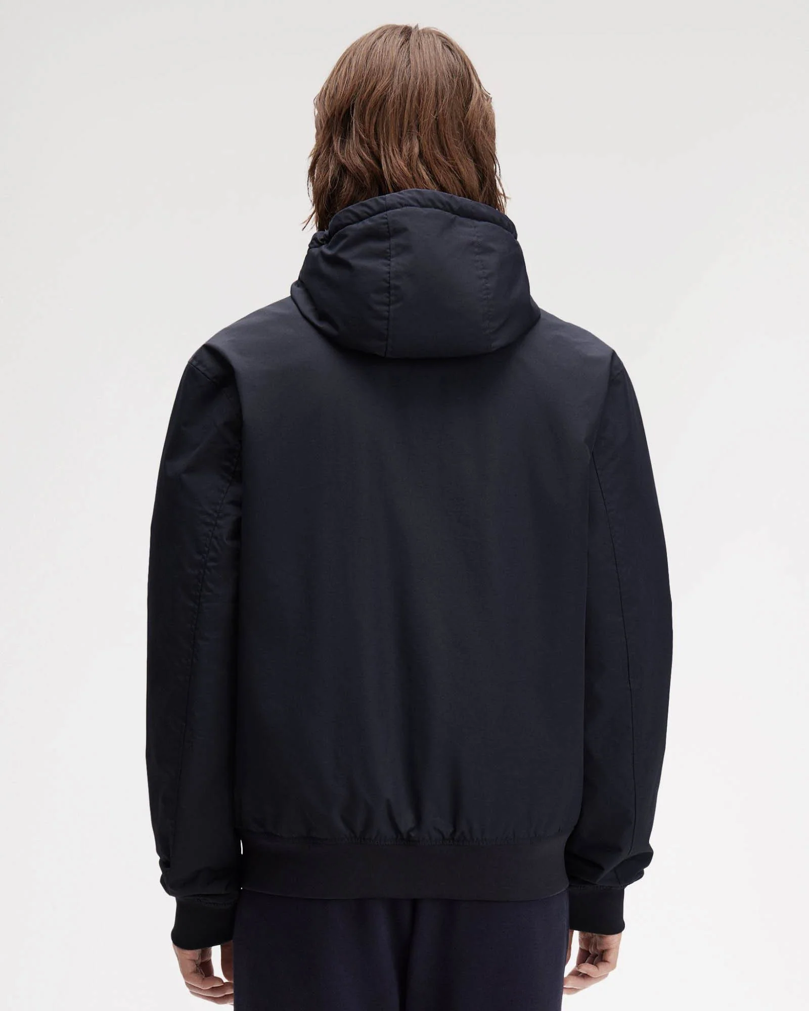 Fred Perry Mens Hooded Brentham Jacket - Navy 248 - Image 7