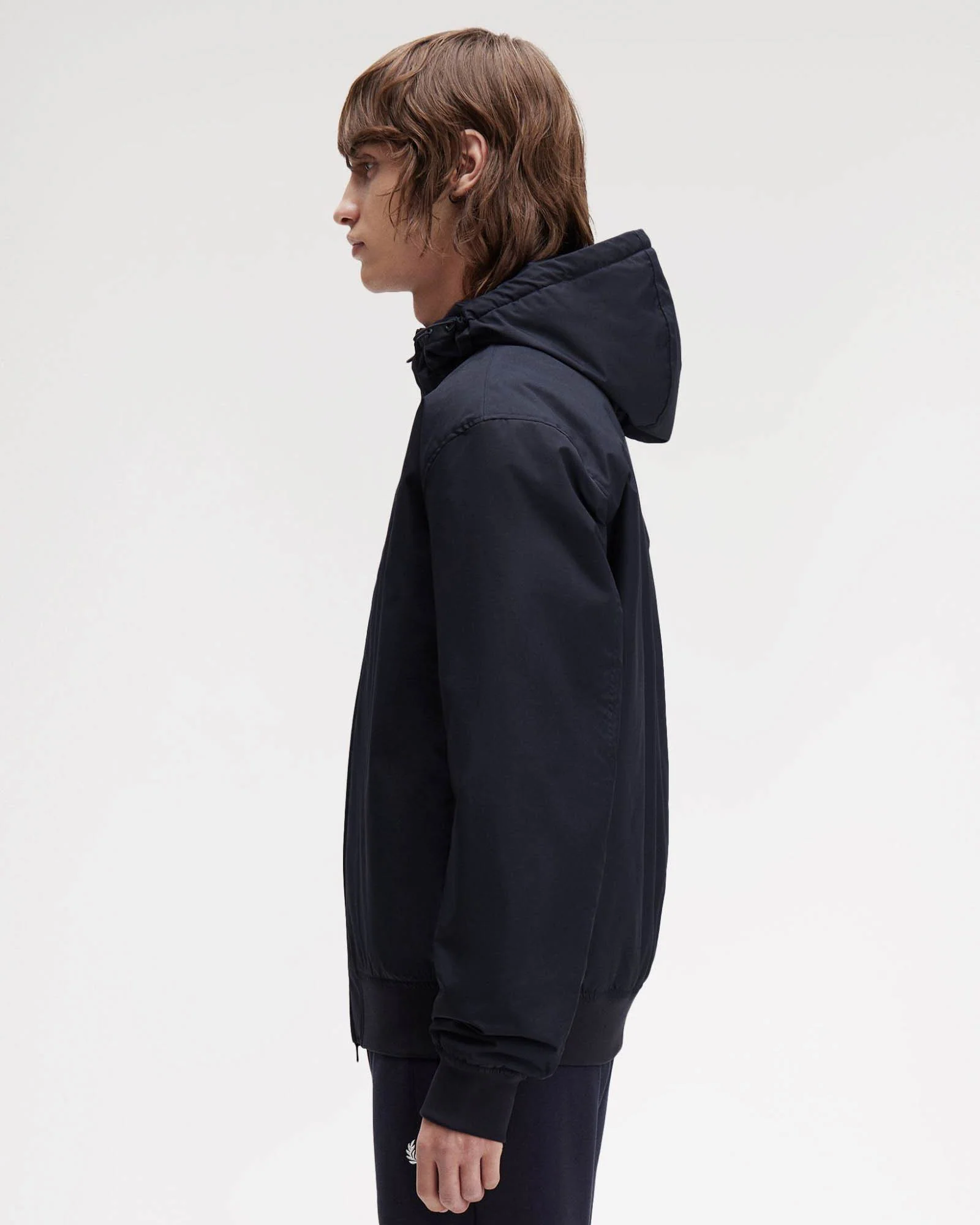 Fred Perry Mens Hooded Brentham Jacket - Navy 248 - Image 8