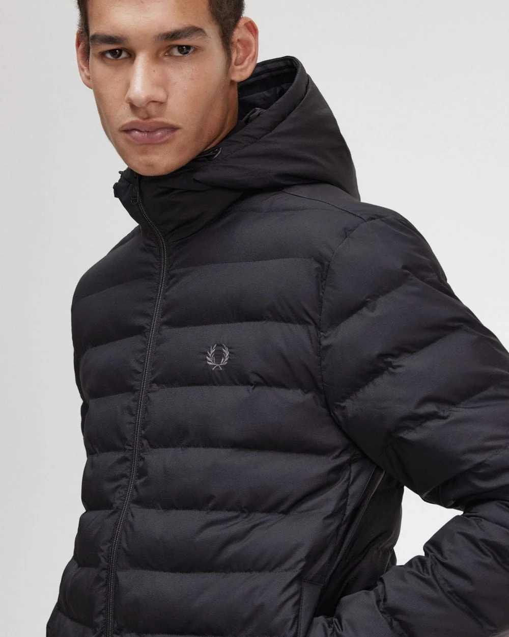 Fred Perry Mens Hooded Insulated Jacket - Image 3