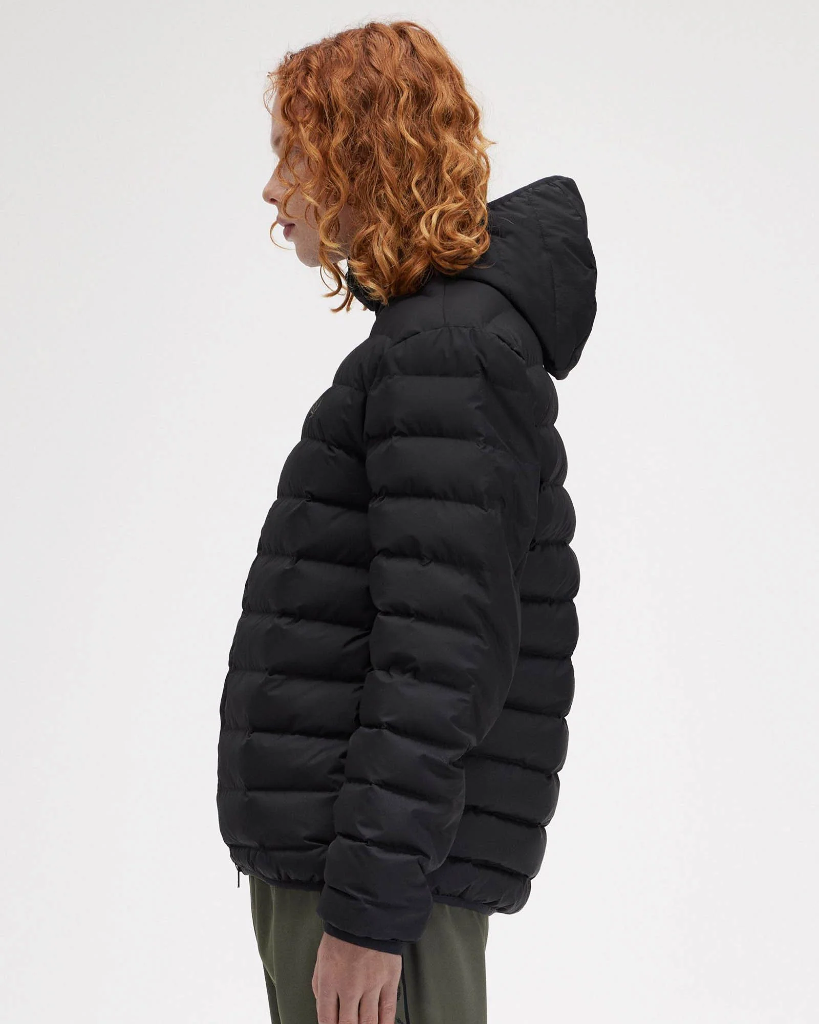 Fred Perry Mens Hooded Padded Jacket - Black 184 - Image 10