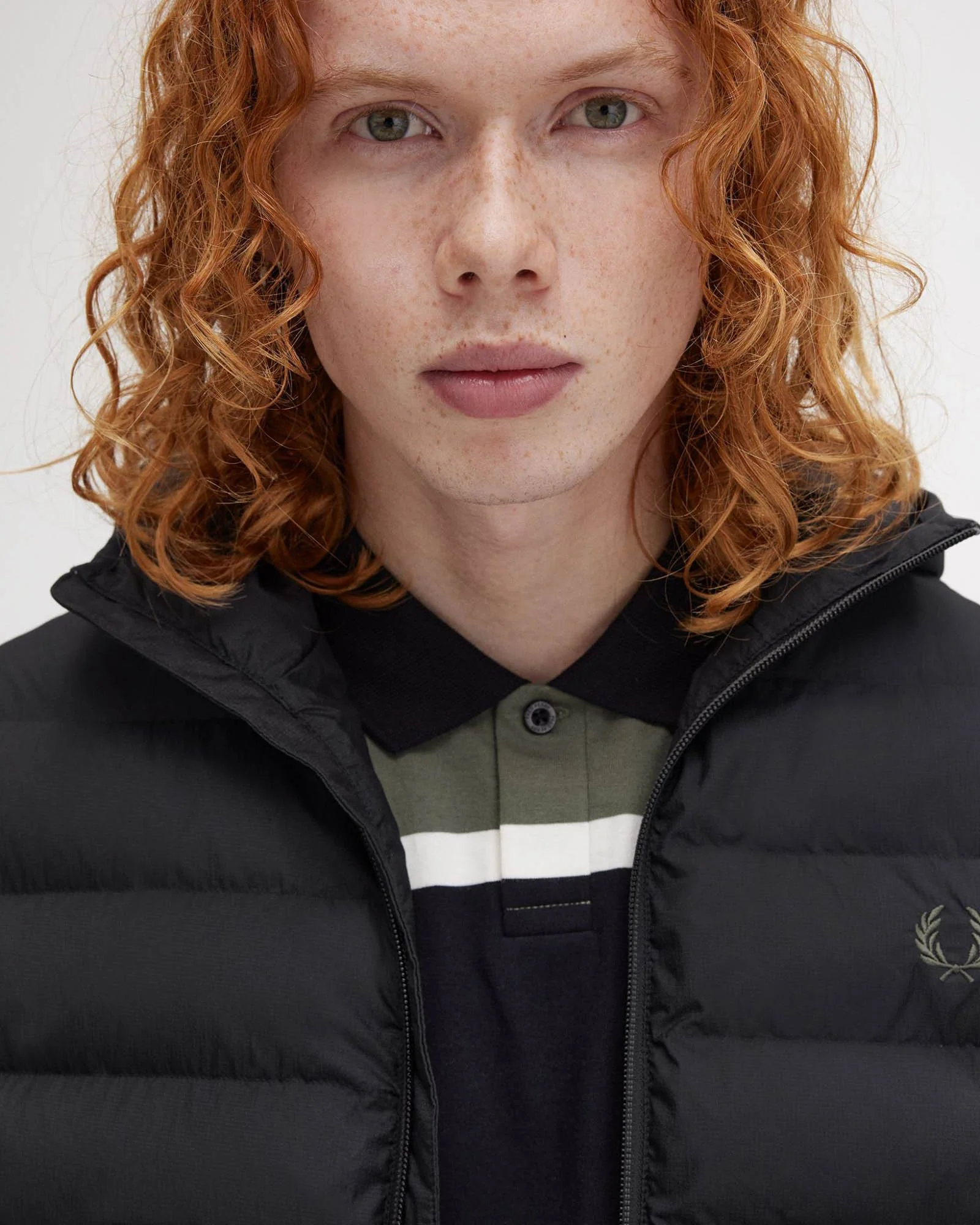 Fred Perry Mens Hooded Padded Jacket - Black 184 - Image 3