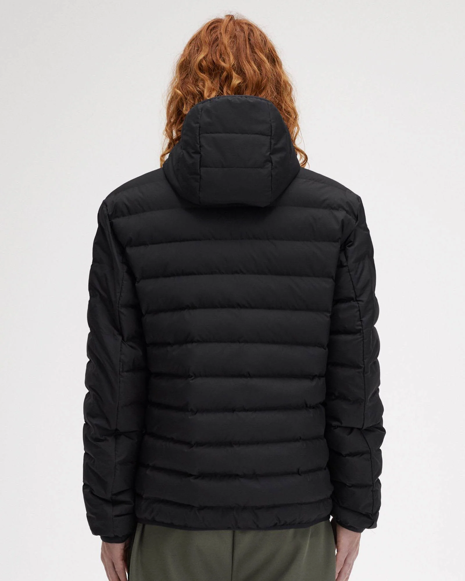 Fred Perry Mens Hooded Padded Jacket - Black 184 - Image 9