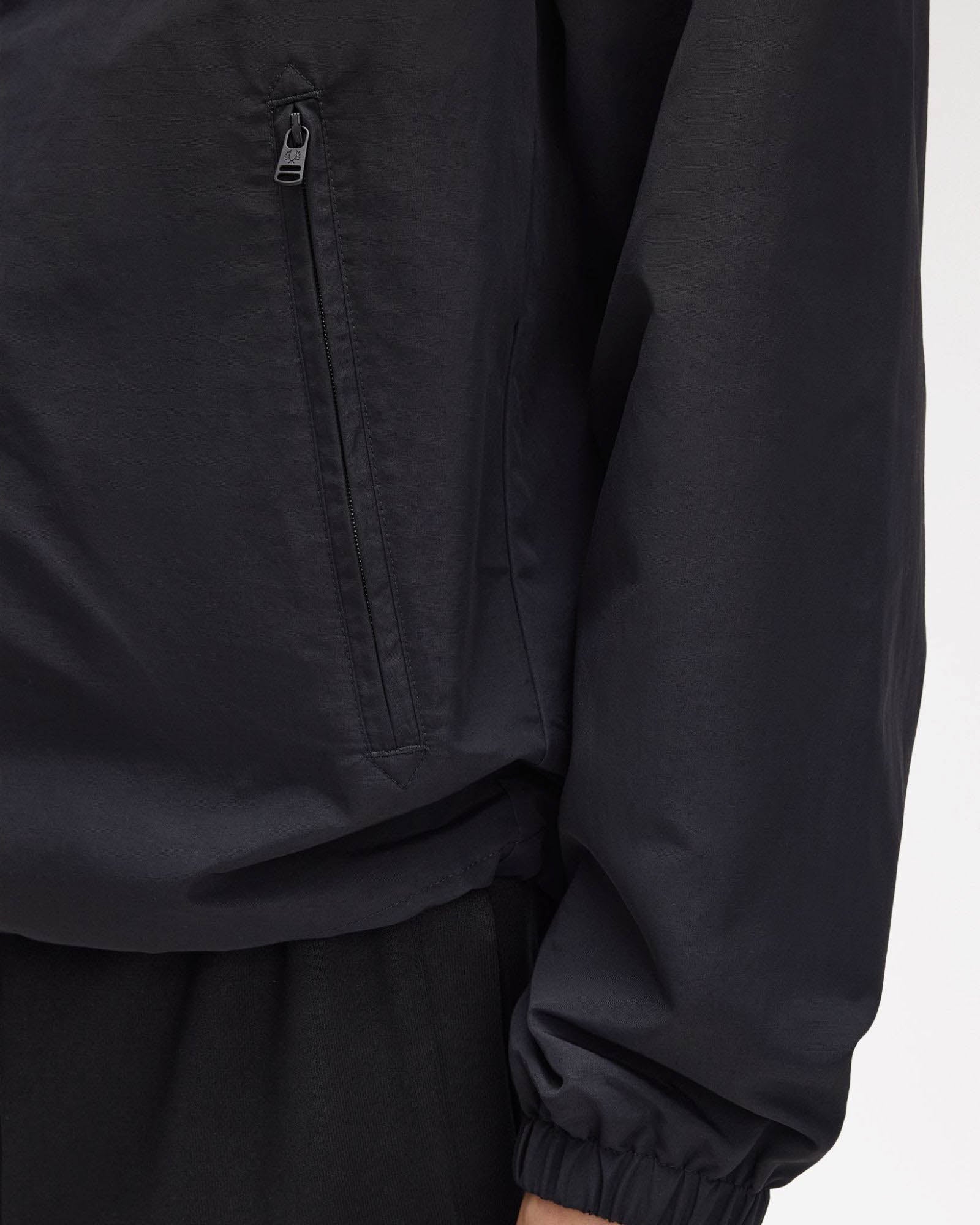 Fred Perry Mens Hooded Shell Jacket - Black 102 - Image 5