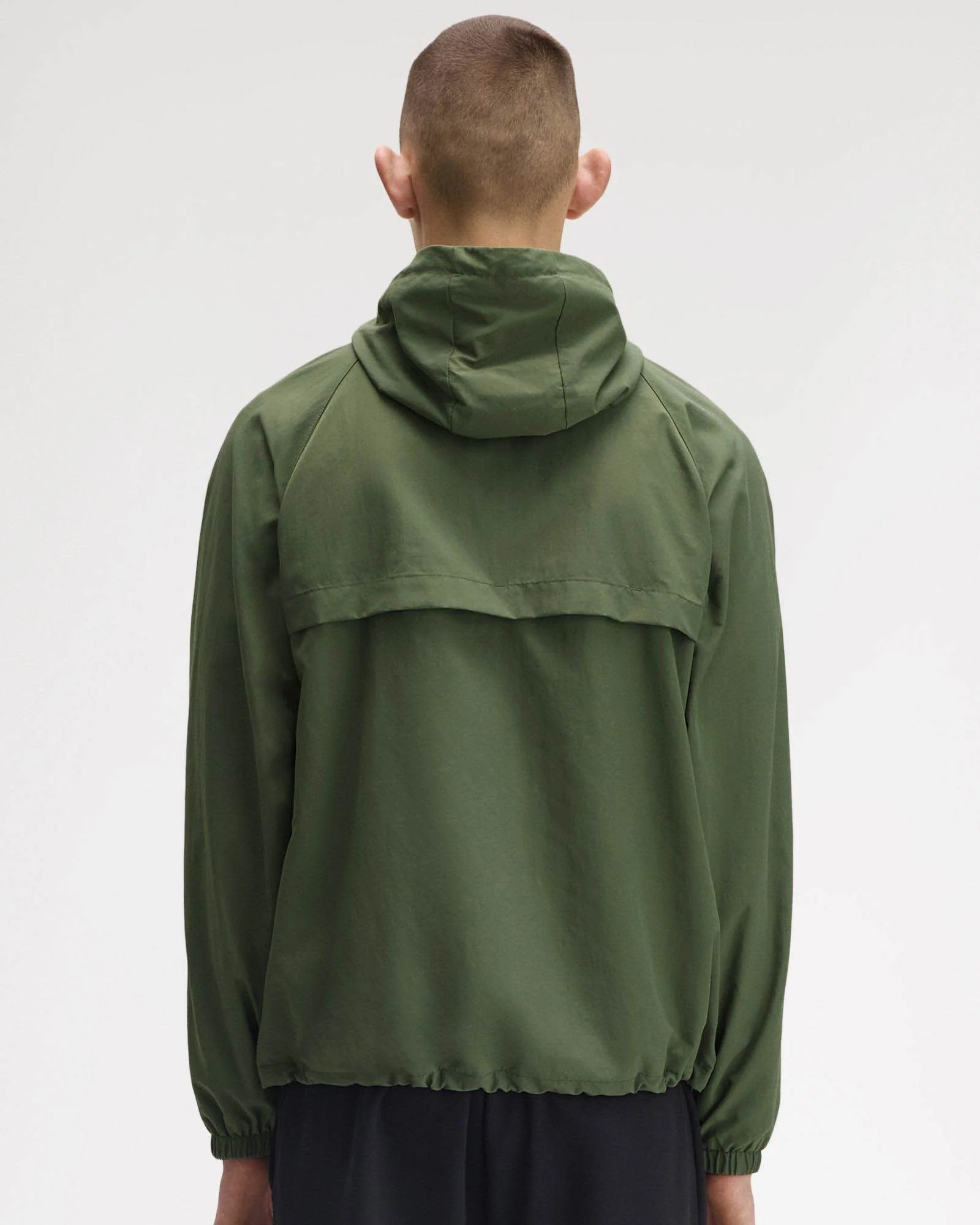Fred Perry Mens Hooded Shell Jacket - Laurel Wreath Green W19 - Image 10