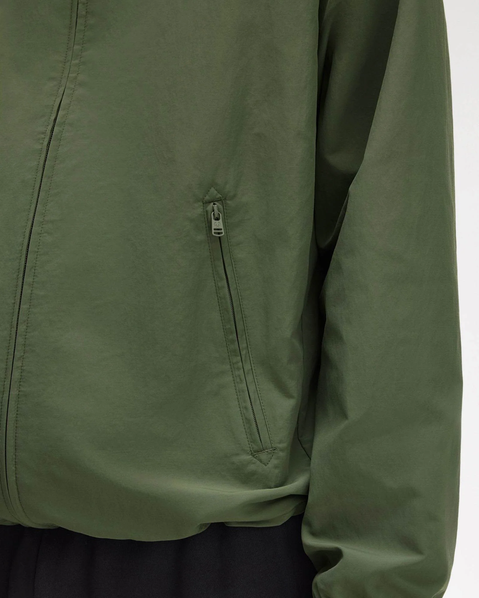 Fred Perry Mens Hooded Shell Jacket - Laurel Wreath Green W19 - Image 8