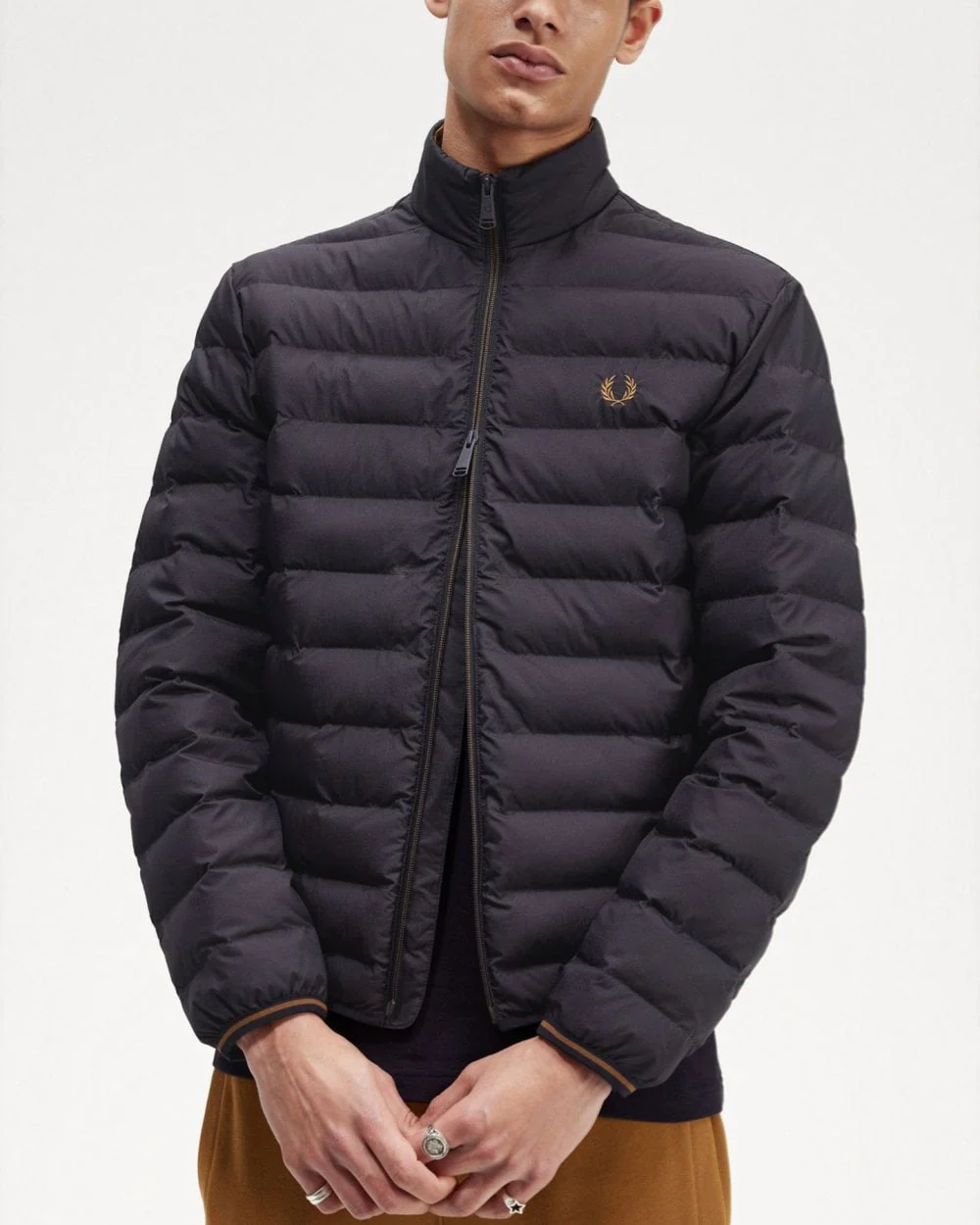 Fred Perry Mens Insulated Jacket - Navy 248 - Image 2