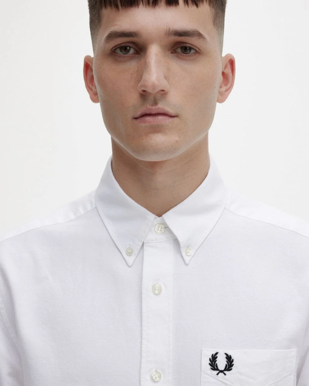 Fred Perry Mens Long Sleeve Oxford Shirt NOS - White 100 - Image 2