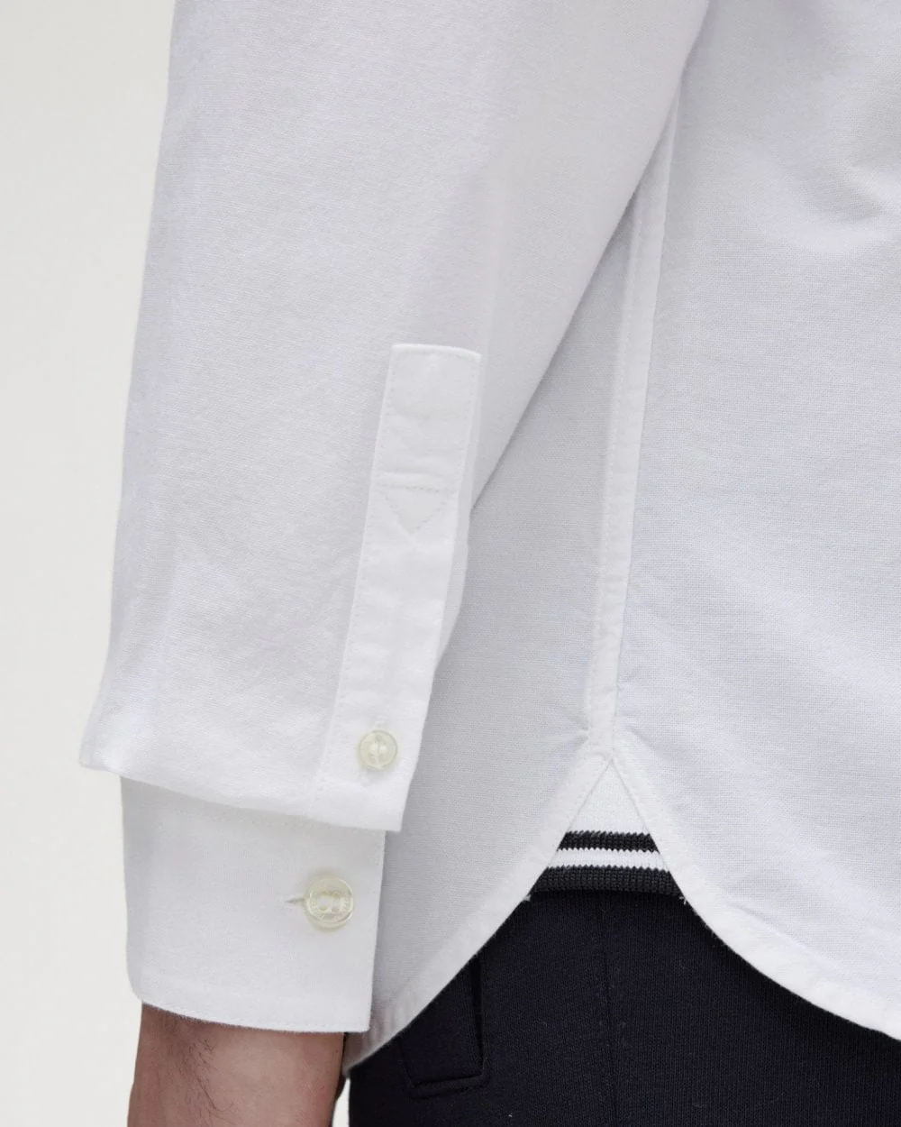 Fred Perry Mens Long Sleeve Oxford Shirt NOS - White 100 - Image 4