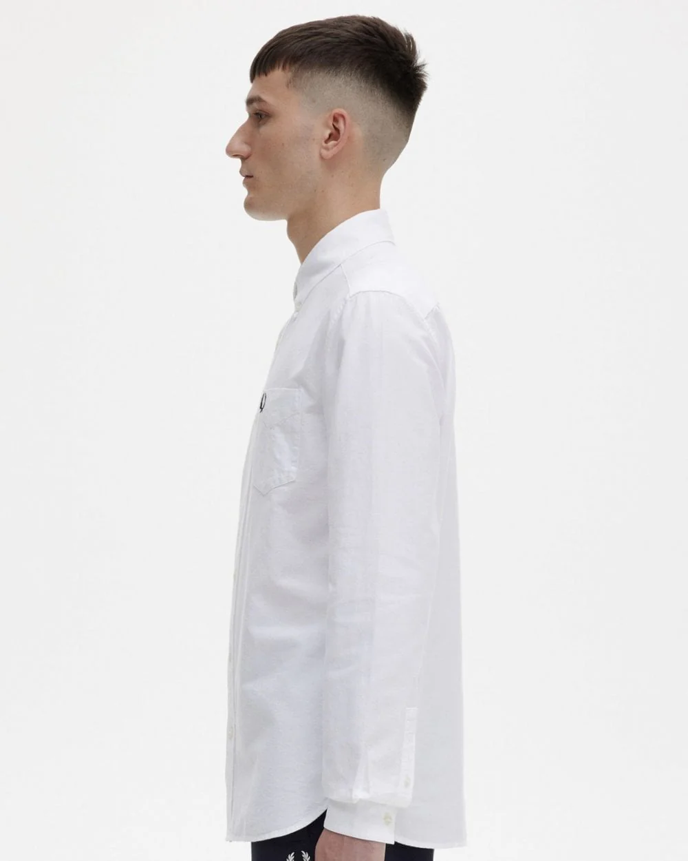 Fred Perry Mens Long Sleeve Oxford Shirt NOS - White 100 - Image 5