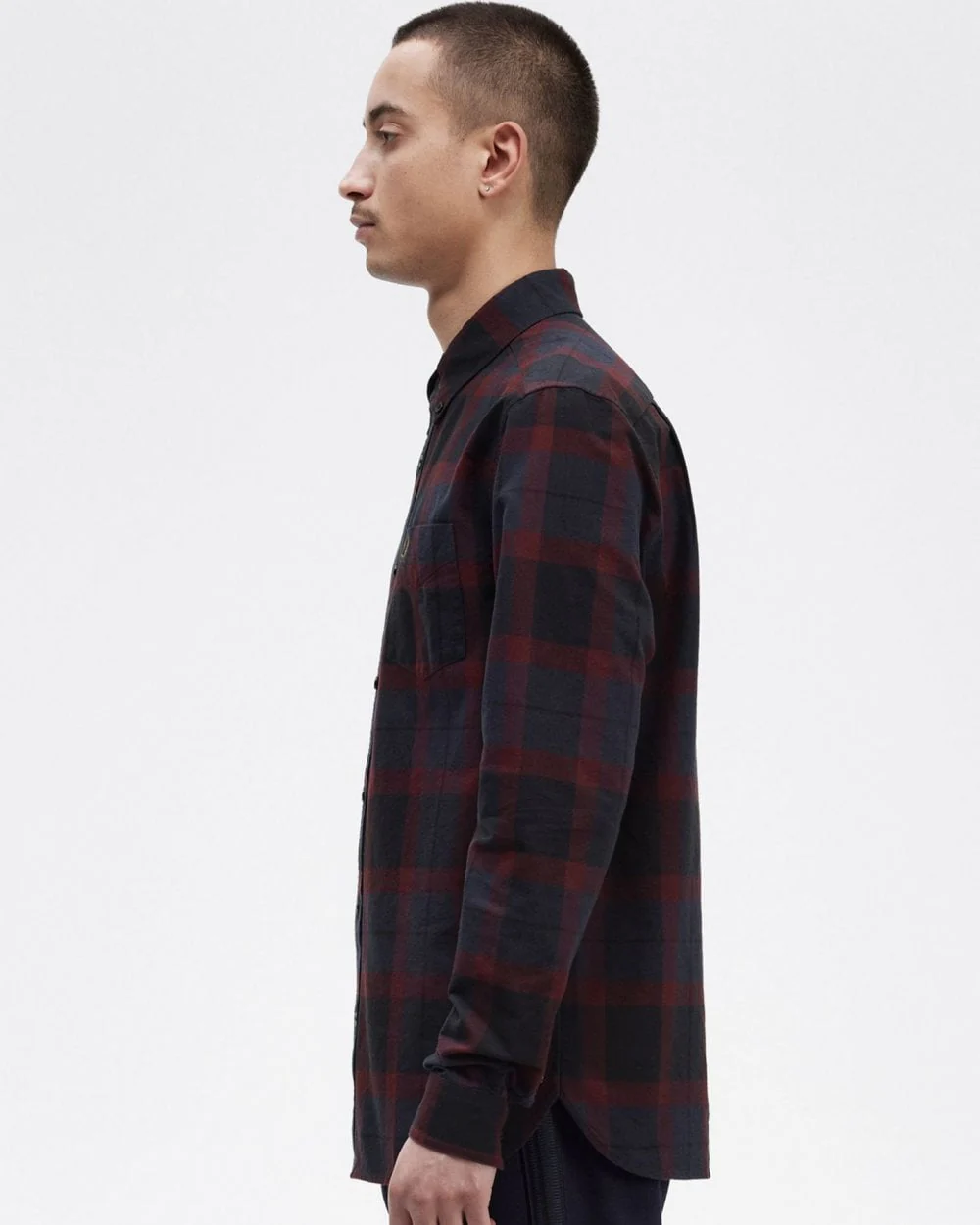 Fred Perry Mens Long Sleeve Tartan Shirt - Image 2