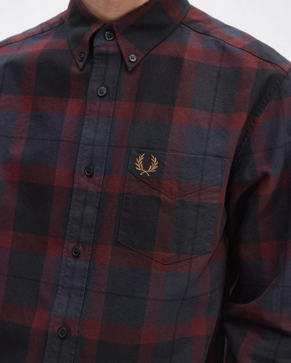 Fred Perry Mens Long Sleeve Tartan Shirt - Image 3