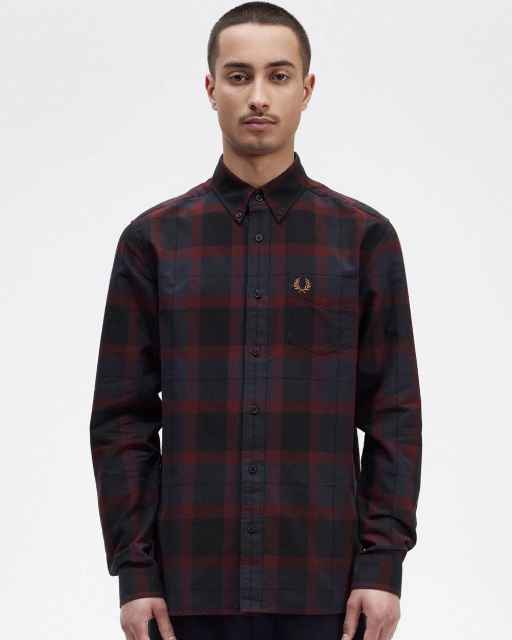 Fred Perry Mens Long Sleeve Tartan Shirt - Image 4