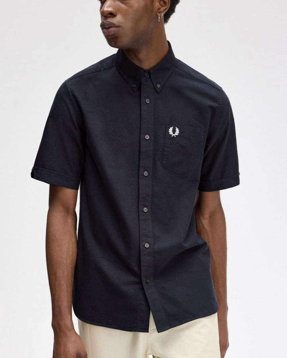 Fred Perry Mens Oxford Shirt NOS - Navy 608 - Image 2
