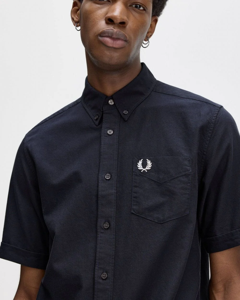 Fred Perry Mens Oxford Shirt NOS - Navy 608 - Image 3