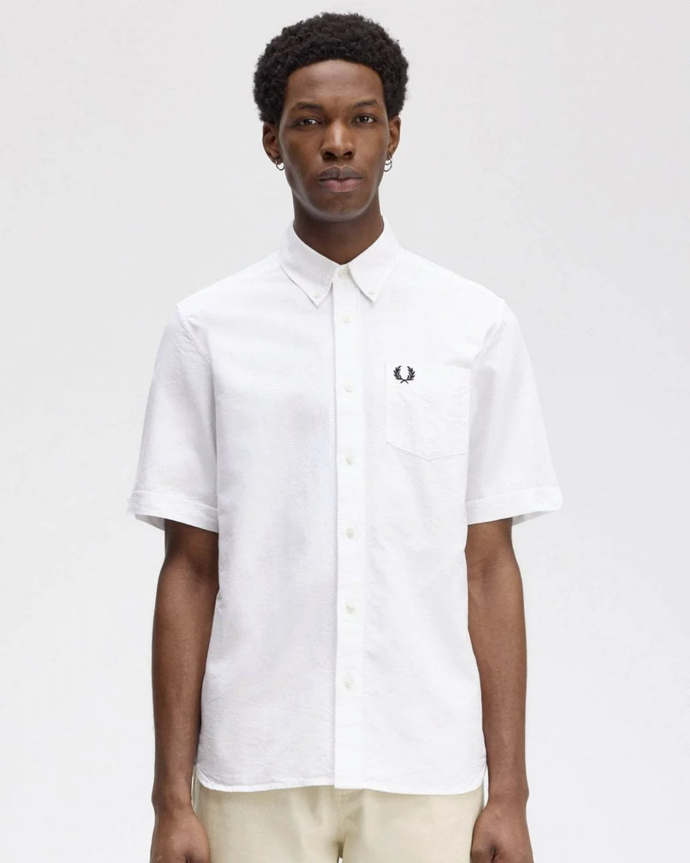 Fred Perry Mens Oxford Shirt NOS - White 100