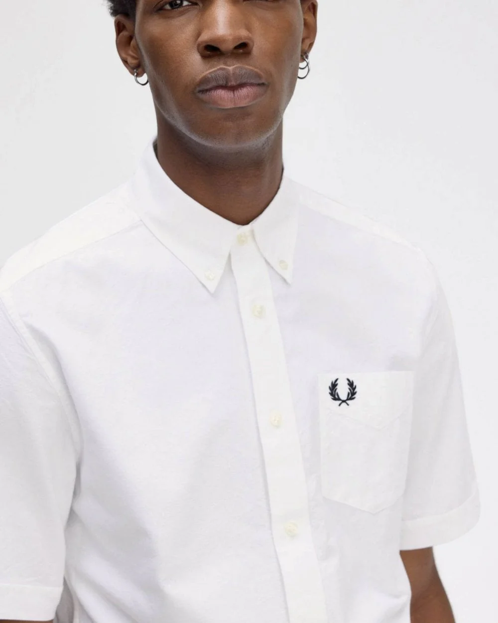 Fred Perry Mens Oxford Shirt NOS - White 100 - Image 3