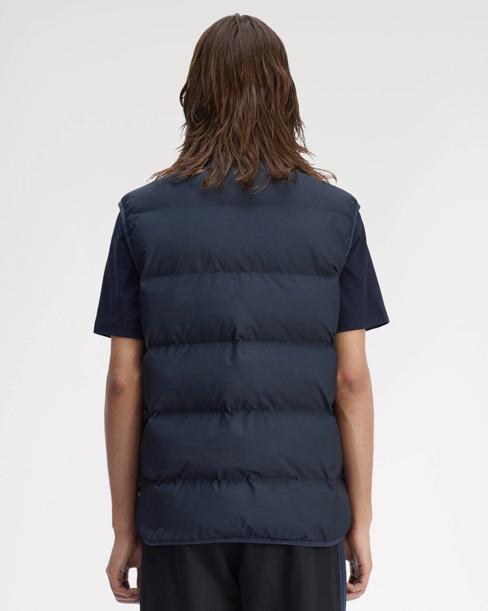 Fred Perry Mens Padded Gilet - Navy 608 - Image 6