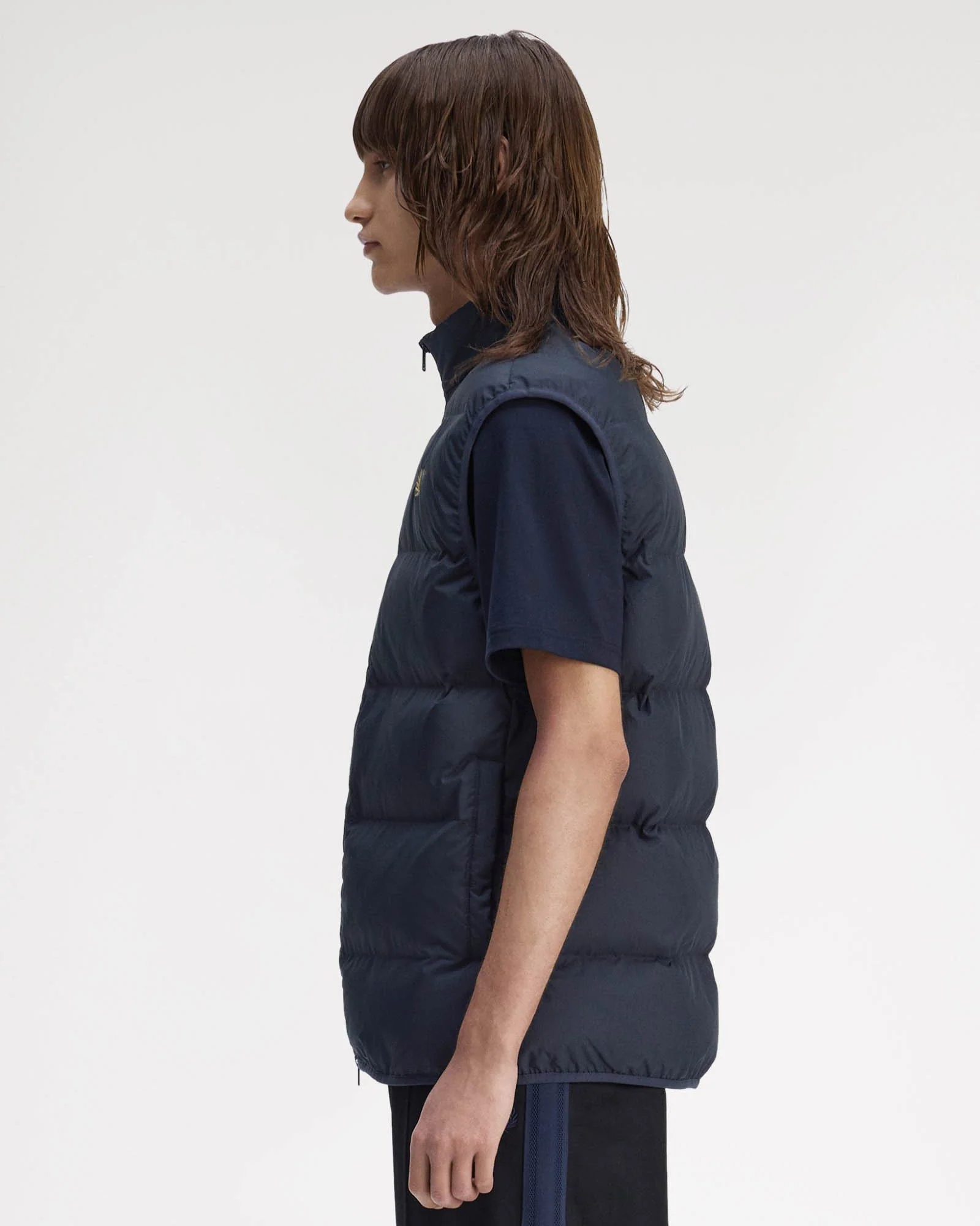 Fred Perry Mens Padded Gilet - Navy 608 - Image 7