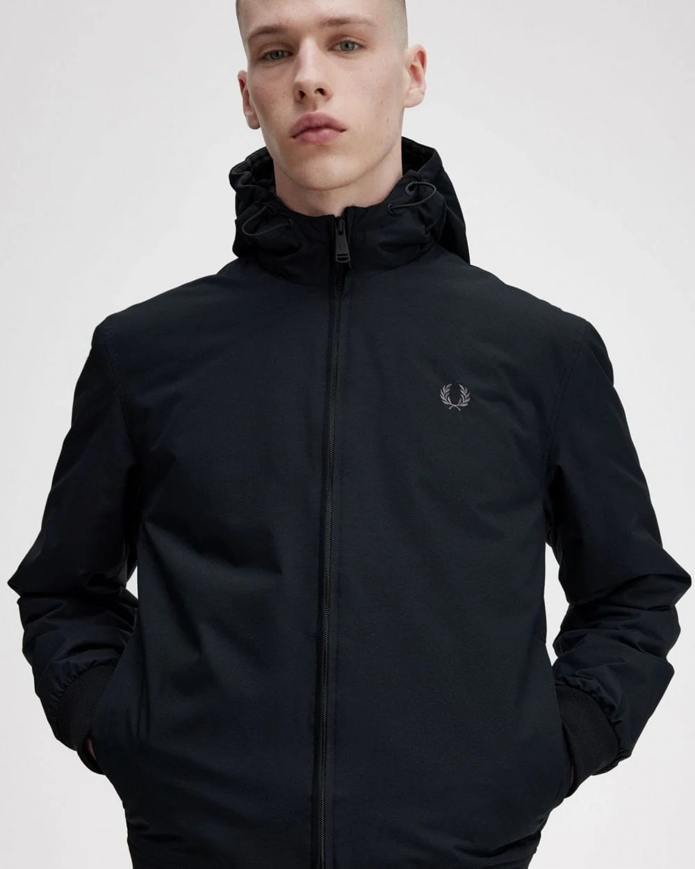Fred Perry Mens Padded Hooded Brentham Jacket - Image 2
