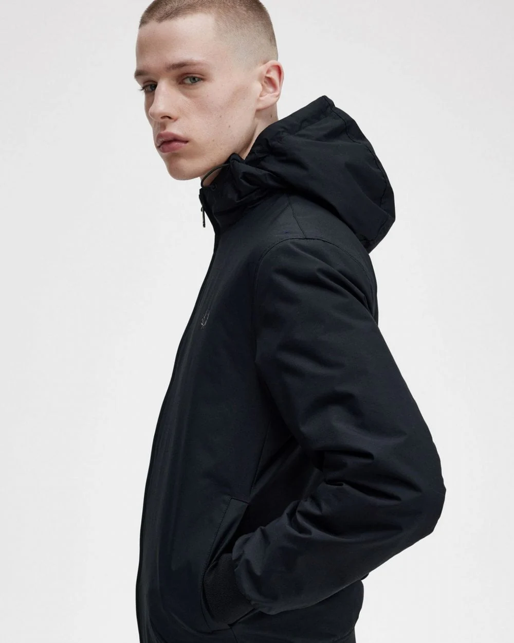 Fred Perry Mens Padded Hooded Brentham Jacket - Image 3
