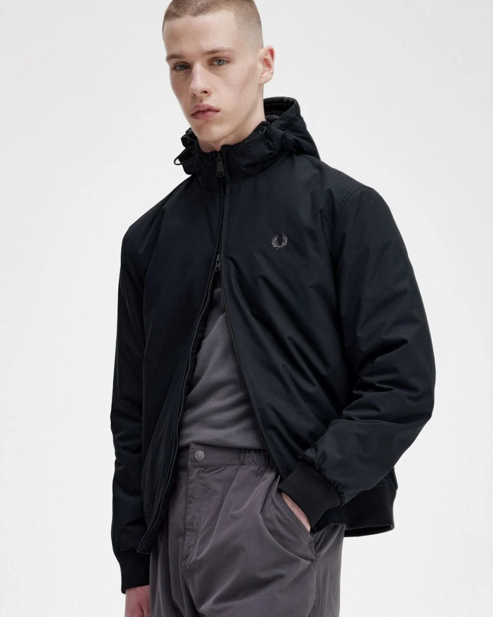 Fred Perry Mens Padded Hooded Brentham Jacket - Image 4
