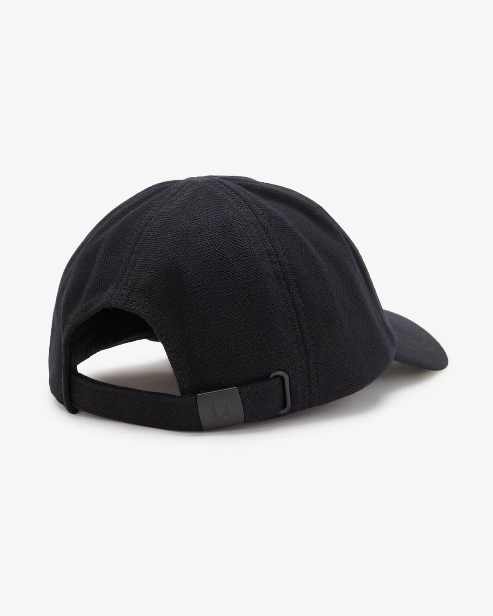 Fred Perry Mens Pique Classic Cap - Black/Snow White 843 - Image 3