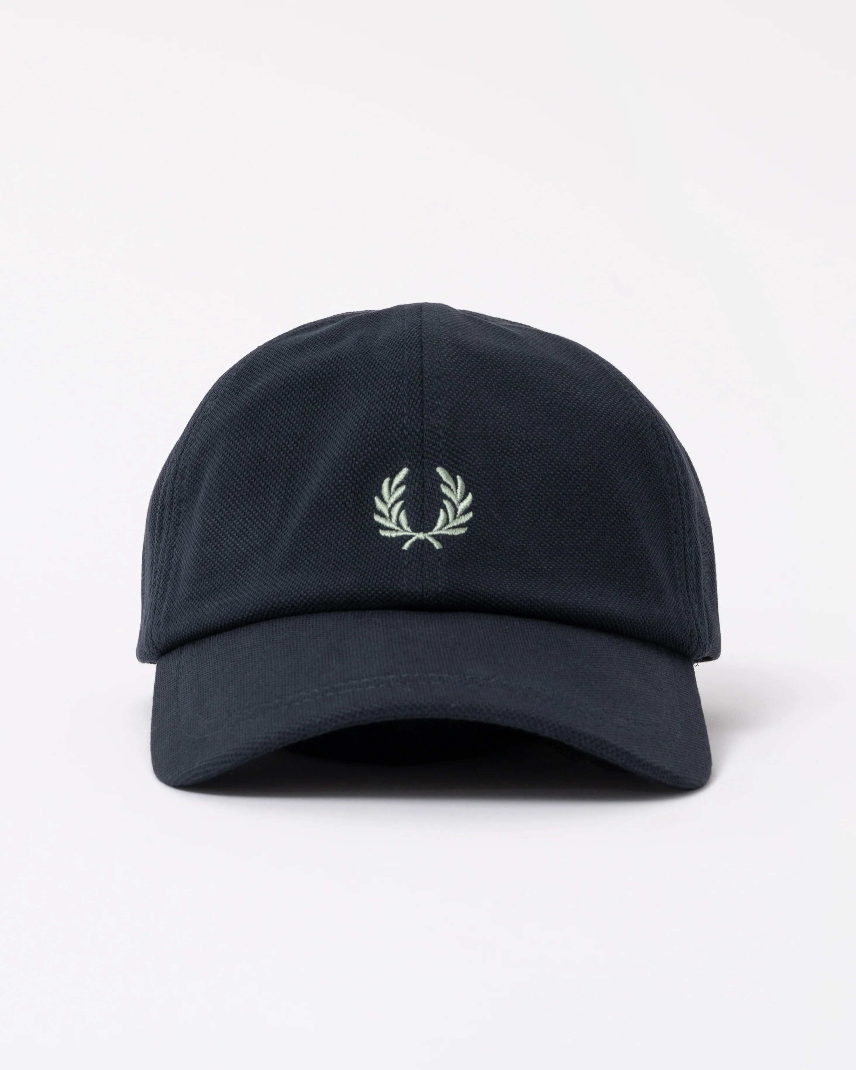 Fred Perry Mens Pique Classic Cap - Navy/Seagrass T73 - Image 2