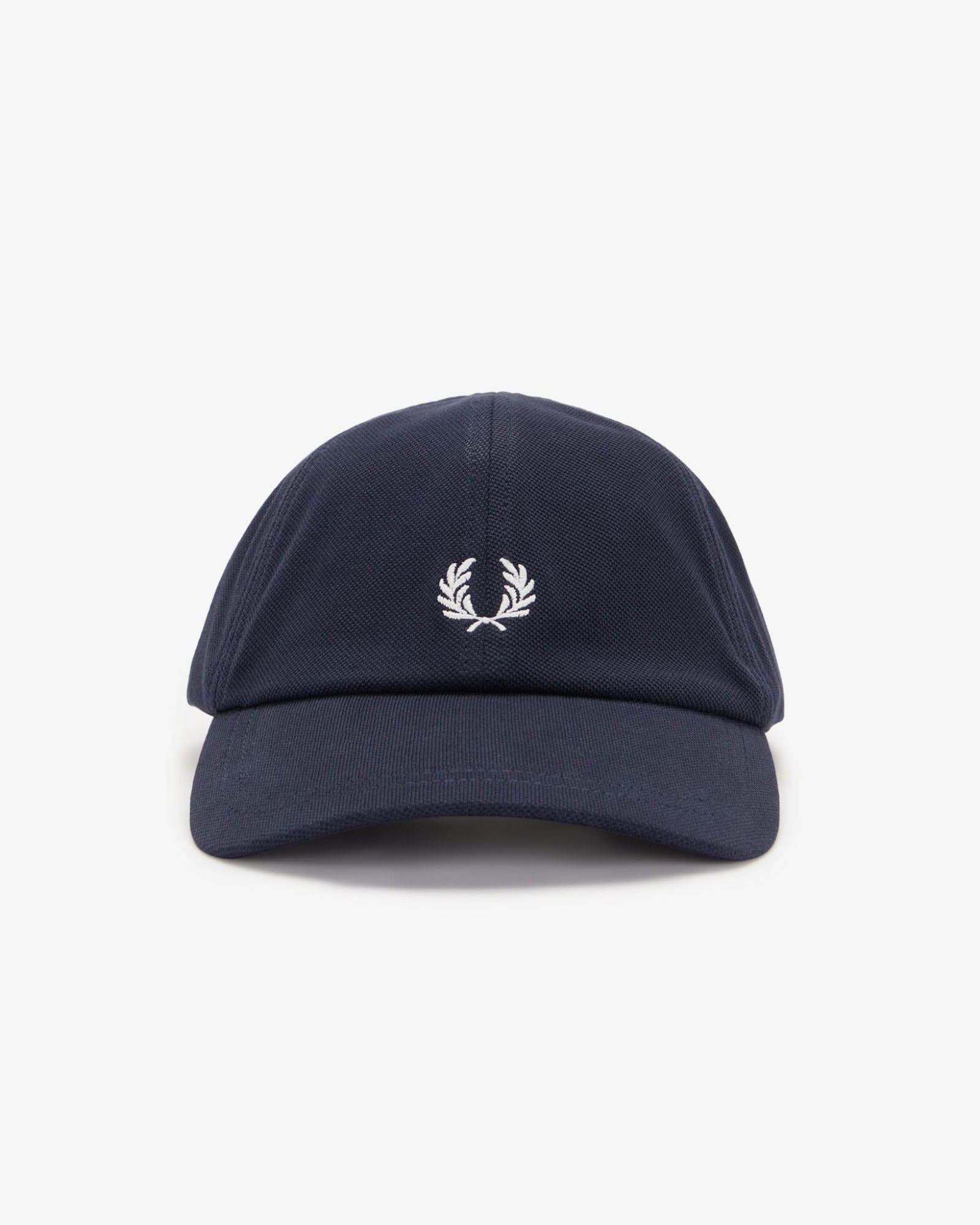 Fred Perry Mens Pique Classic Cap - Navy/Snow White 267 - Image 2