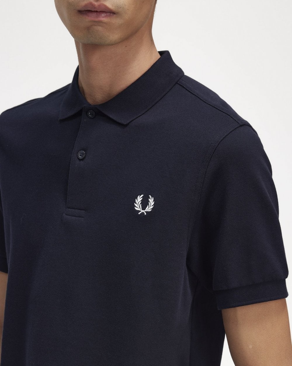 Fred Perry Mens Plain Signature Polo Shirt NOS - Navy 608 - Image 2