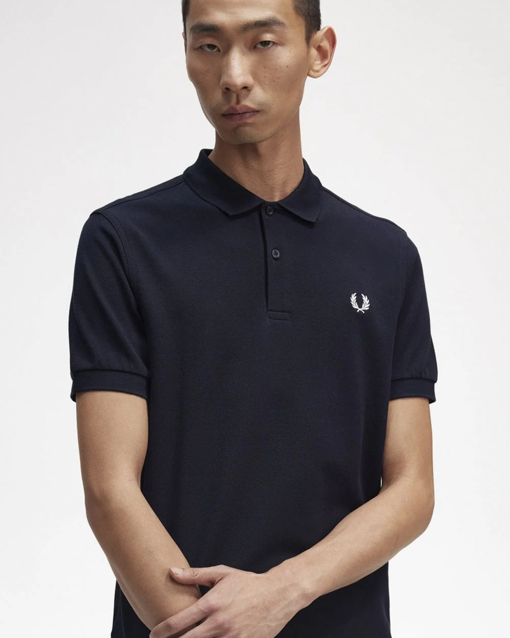 Fred Perry Mens Plain Signature Polo Shirt NOS - Navy 608 - Image 4