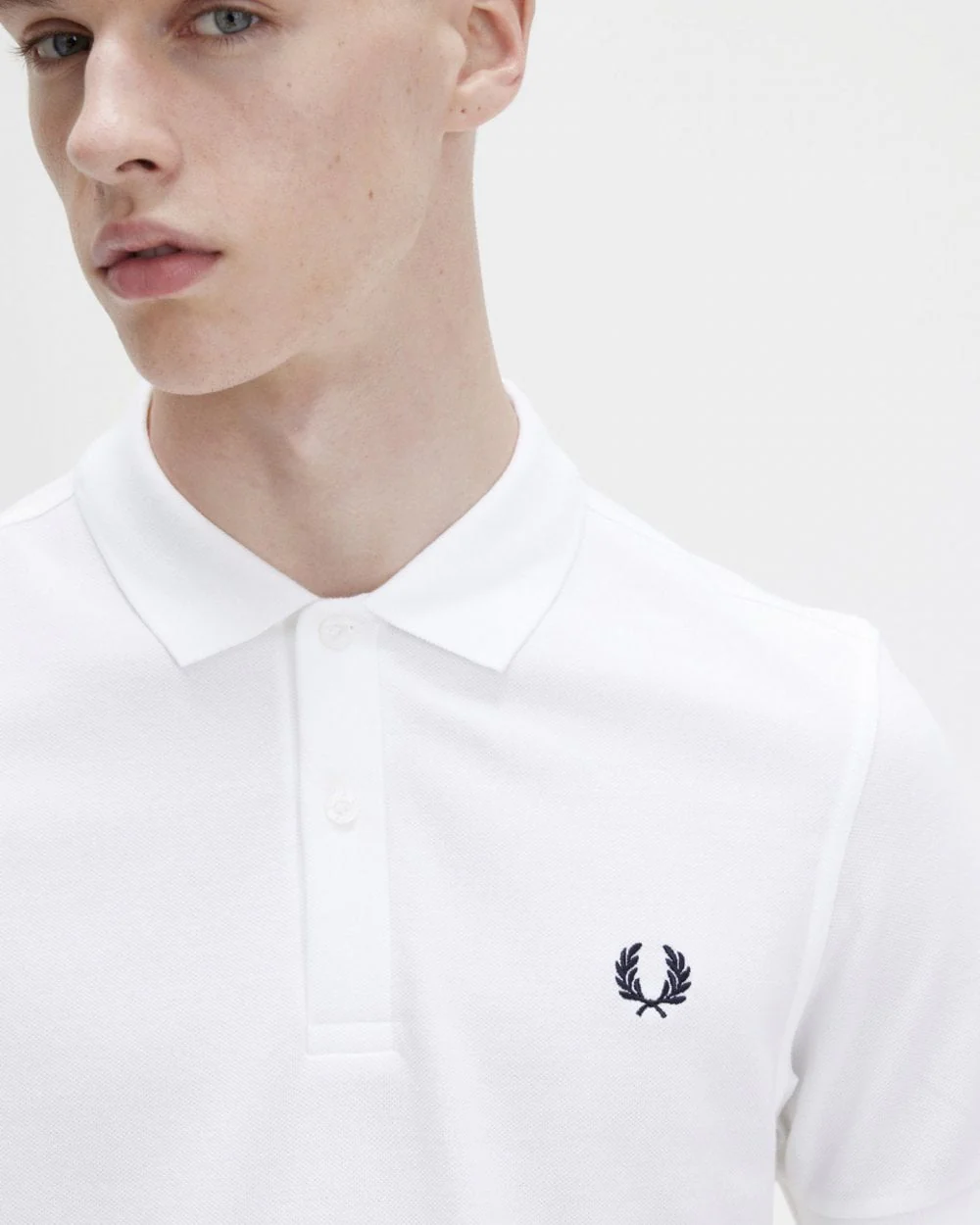 Fred Perry Mens Plain Signature Polo Shirt NOS - White 100 - Image 4