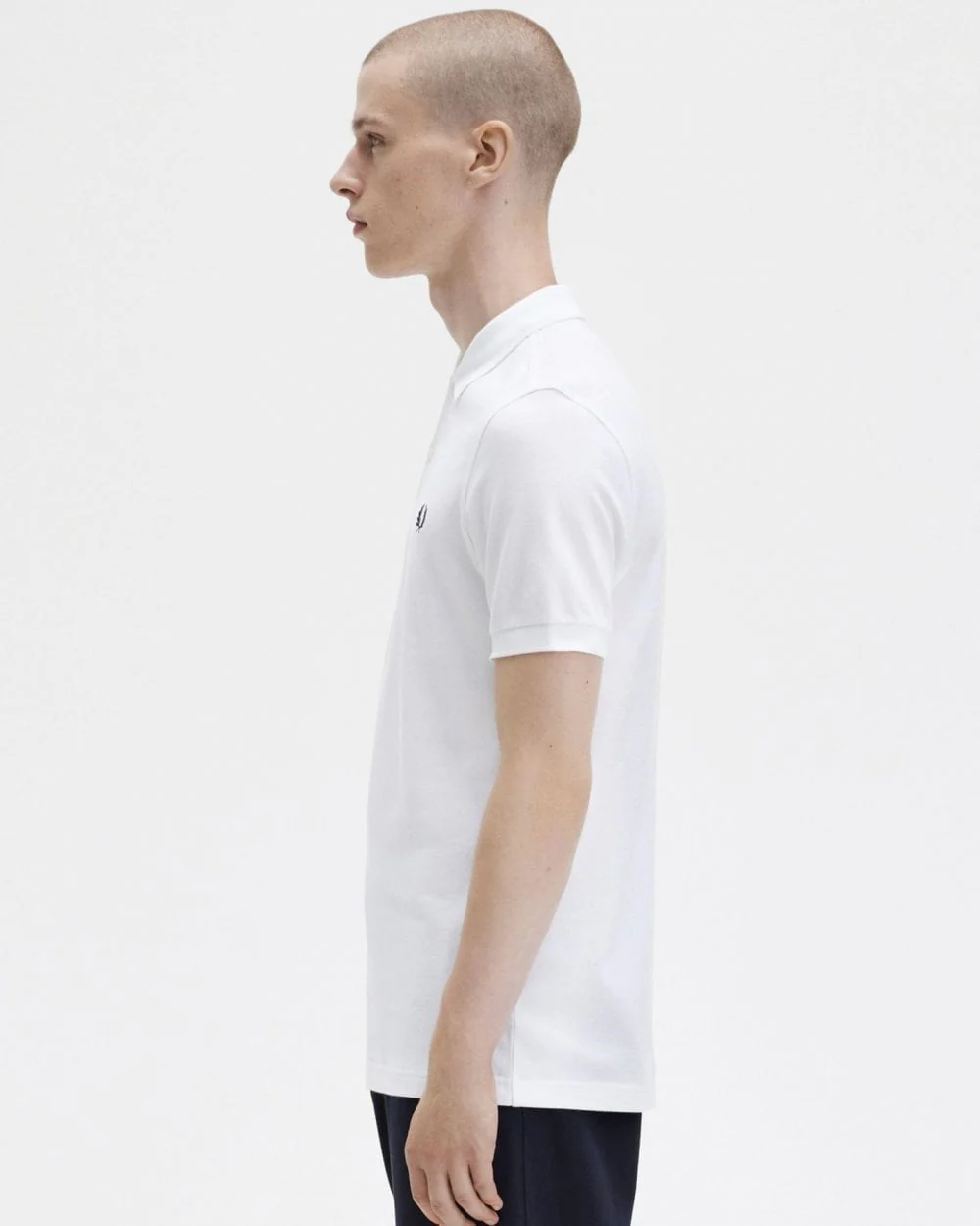 Fred Perry Mens Plain Signature Polo Shirt NOS - White 100 - Image 5