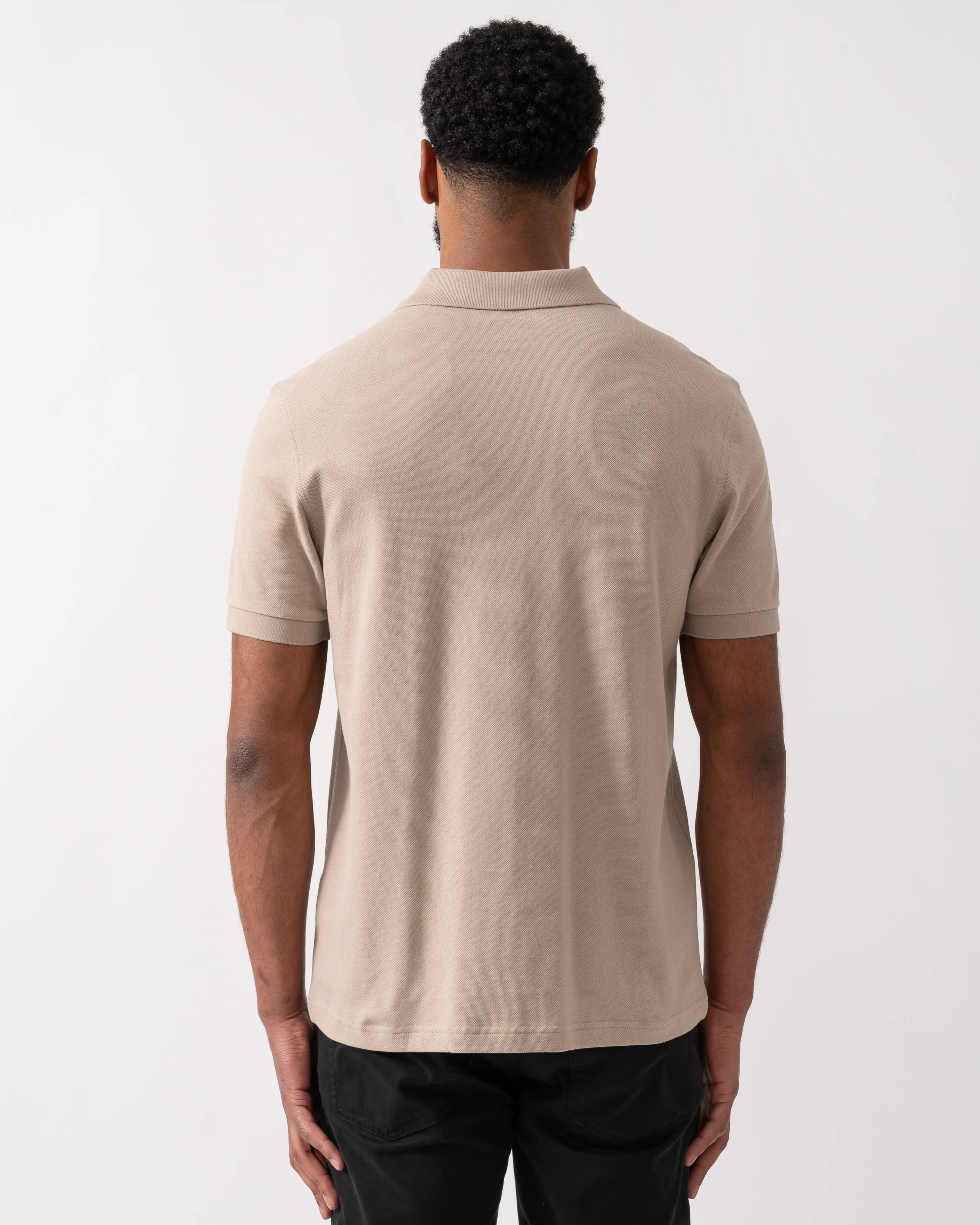 Fred Perry Mens Plain Signature Polo Shirt - Warm Oatmeal/Burnt Tobacco Z87 - Image 4