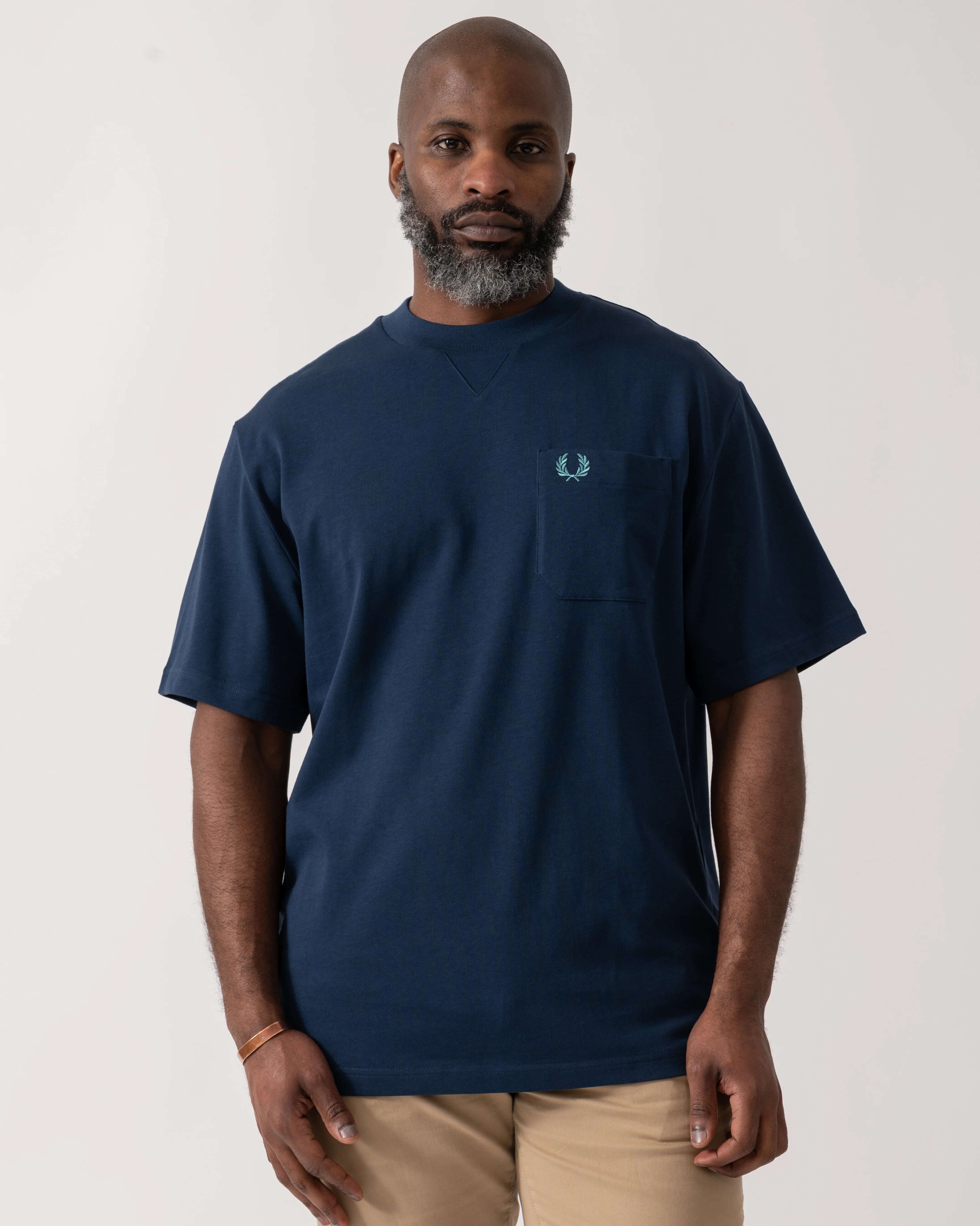 Fred Perry Mens Pocket Detail T-Shirt - Tennis Blue X86