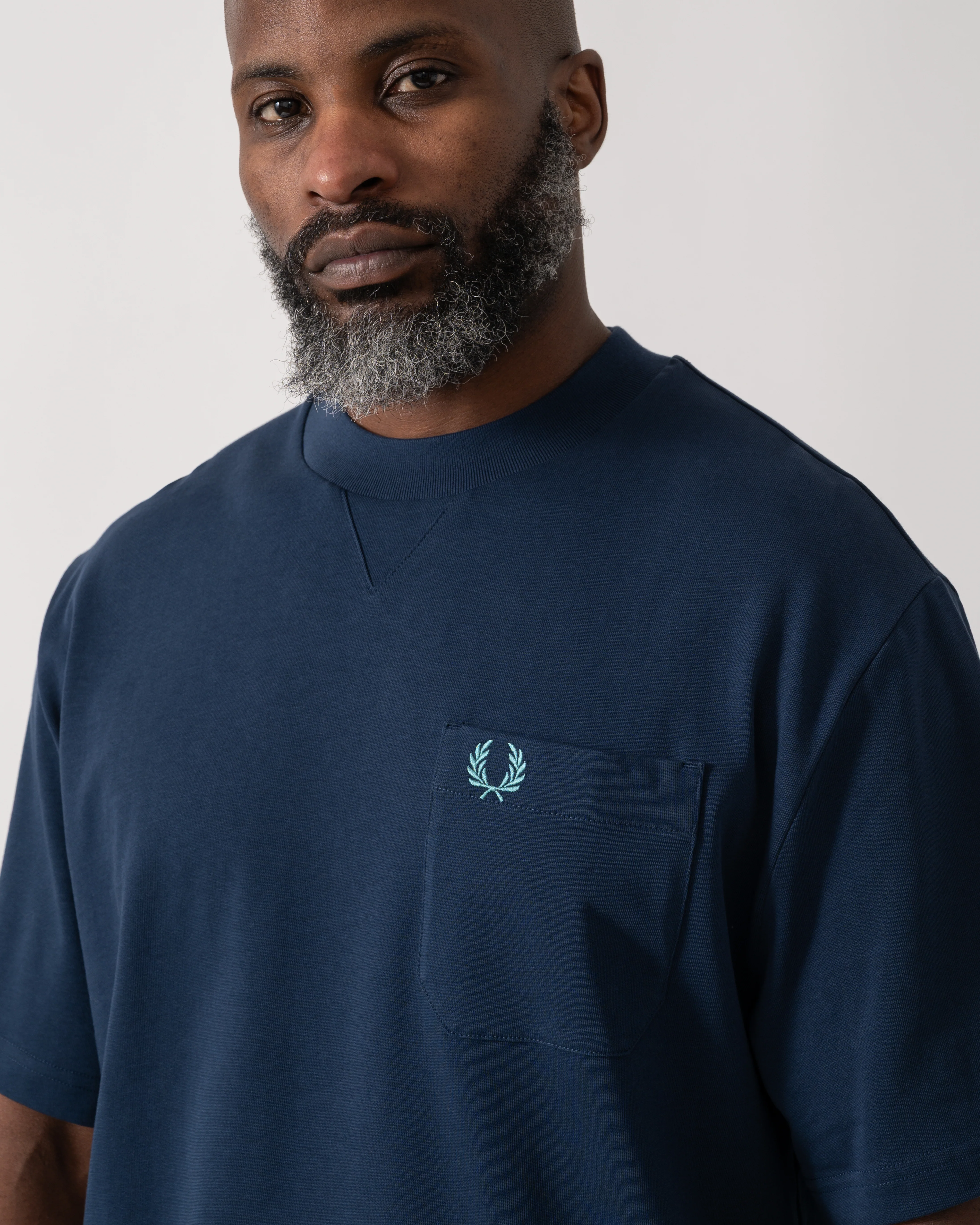Fred Perry Mens Pocket Detail T-Shirt - Tennis Blue X86 - Image 3