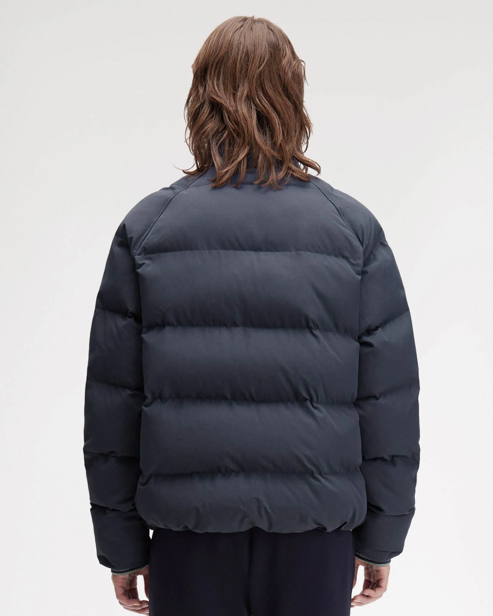 Fred Perry Mens Raglan Sleeve Padded Jacket - Dark Airforce 738 - Image 7