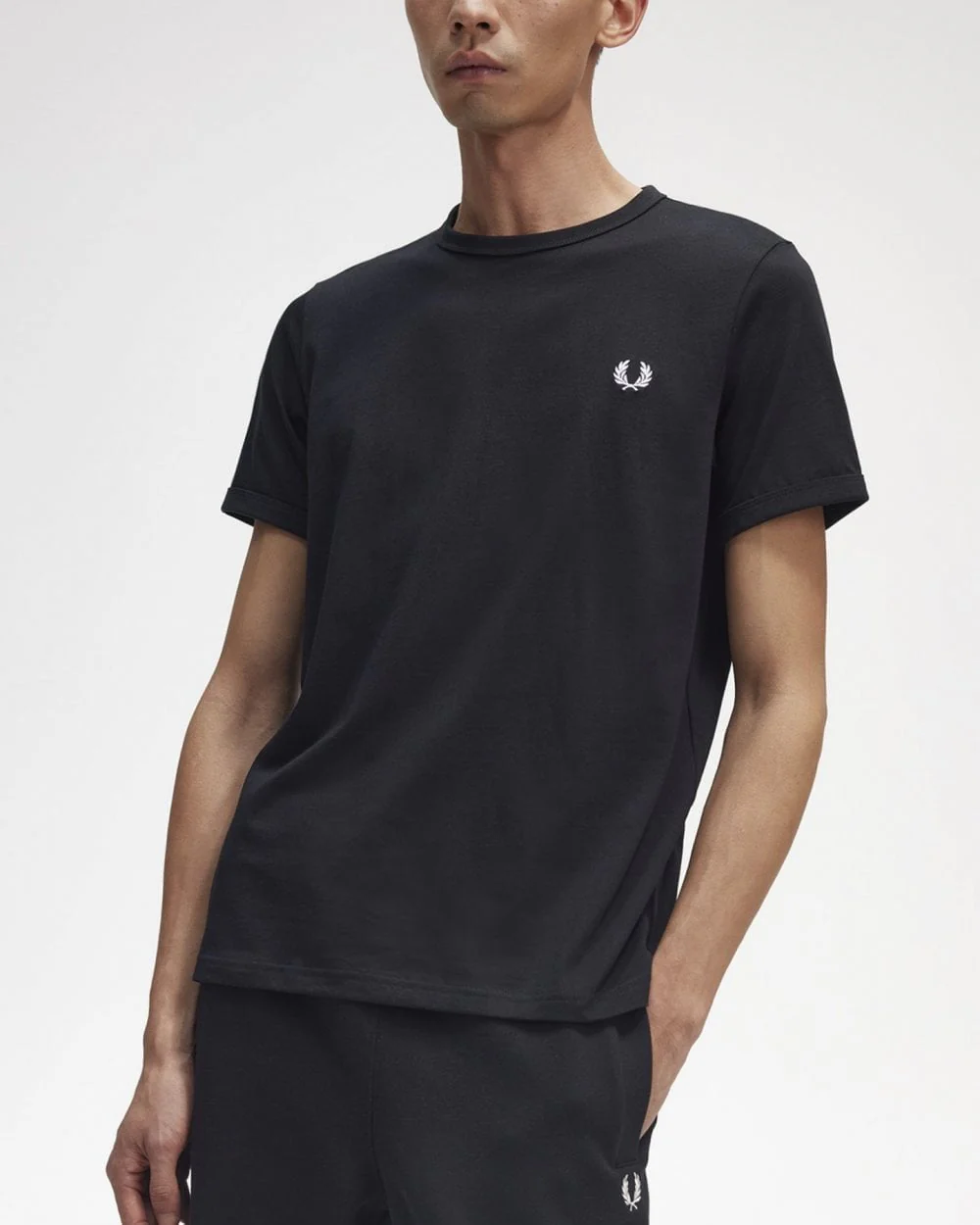Fred Perry Mens Ringer T-Shirt NOS - Black 102 - Image 3
